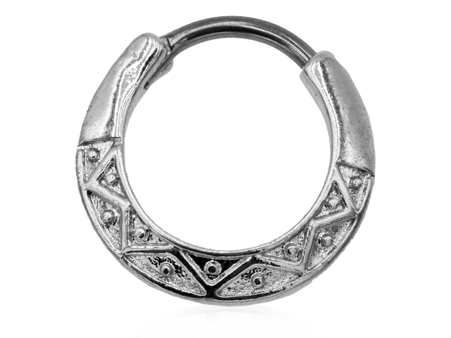 316L SEPTUM CLICKER WITH MAYA DESIGN