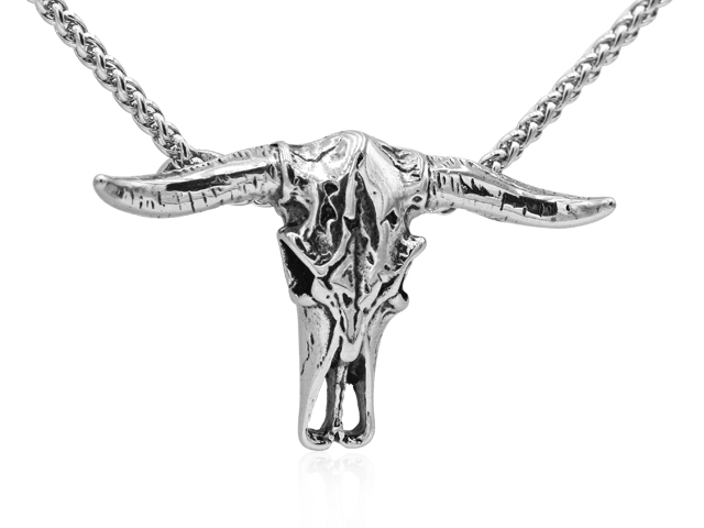 Edelstahlanhänger "Büffelkopf"