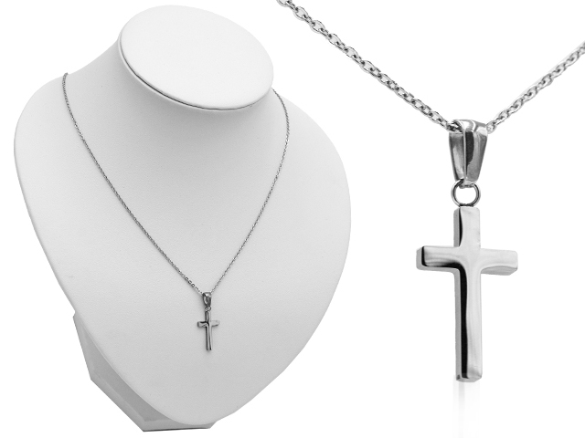 Edelstahlkette "Kreuz"