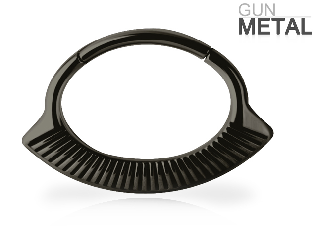 GUNMETAL PVD HINGED SEPTUM AND DAITH CLICKER