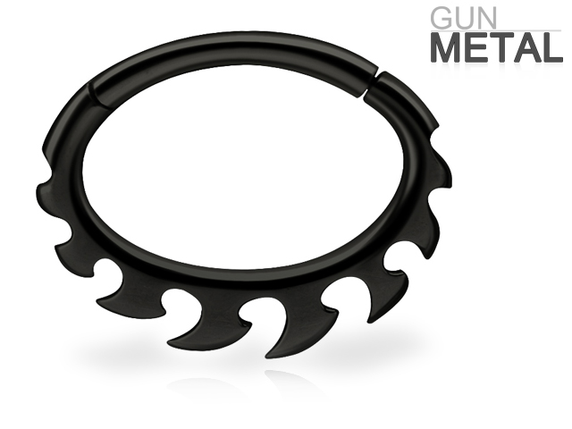 GUNMETAL PVD HINGED SEPTUM AND DAITH CLICKER