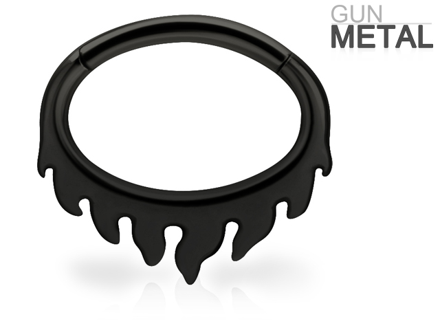 GUNMETAL PVD HINGED SEPTUM AND DAITH CLICKER