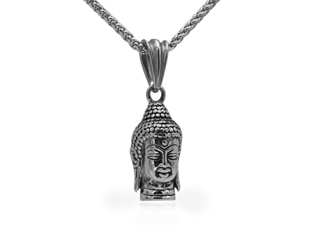 Edelstahlanhänger "Buddhakopf"