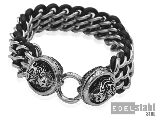 Edelstahl-Ledermix "Dragon"