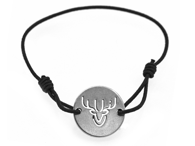 Armband "Hirsch" mit Edelstahl
