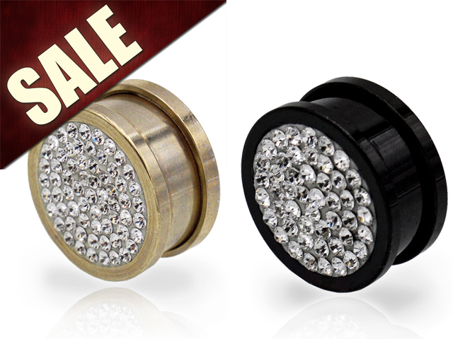 316L STEEL PLUG WITH SWAROVSKI