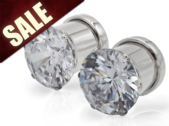 SS316L STEEL TUNNEL WITH BIG STONE SWAROVSKI