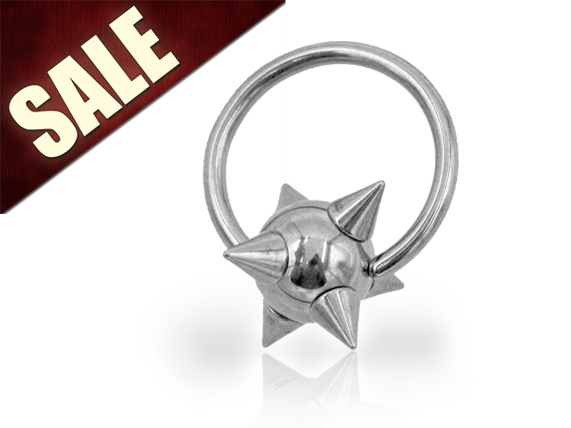 SS316L BALL CLOSURE RING WITH SPIKES