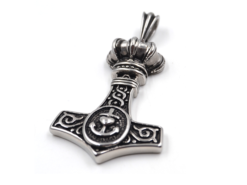 Edelstahlanhänger "Thors Hammer Anker" (4,3x8cm)