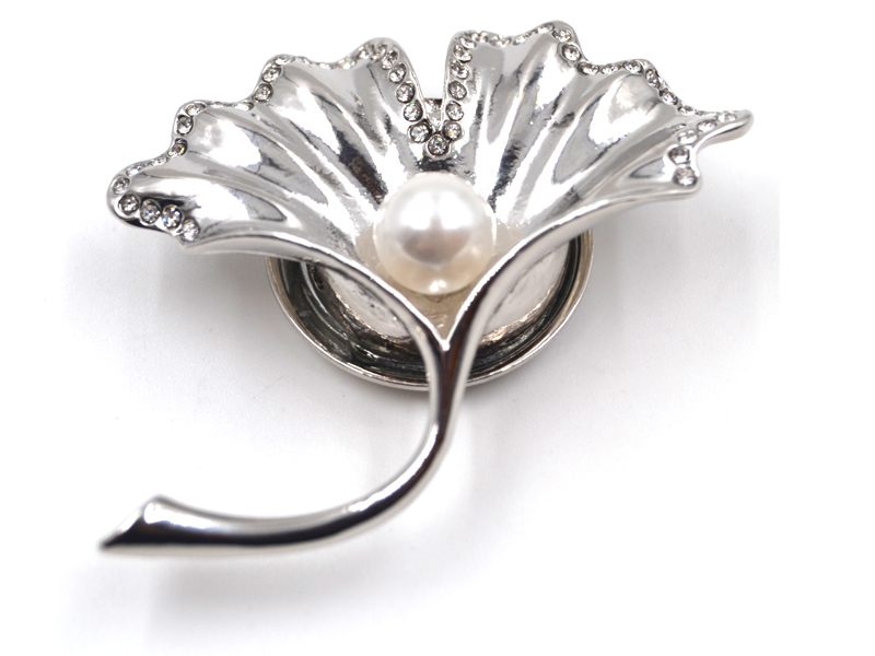 Magnetclip "Lotusblatt" mit Perle