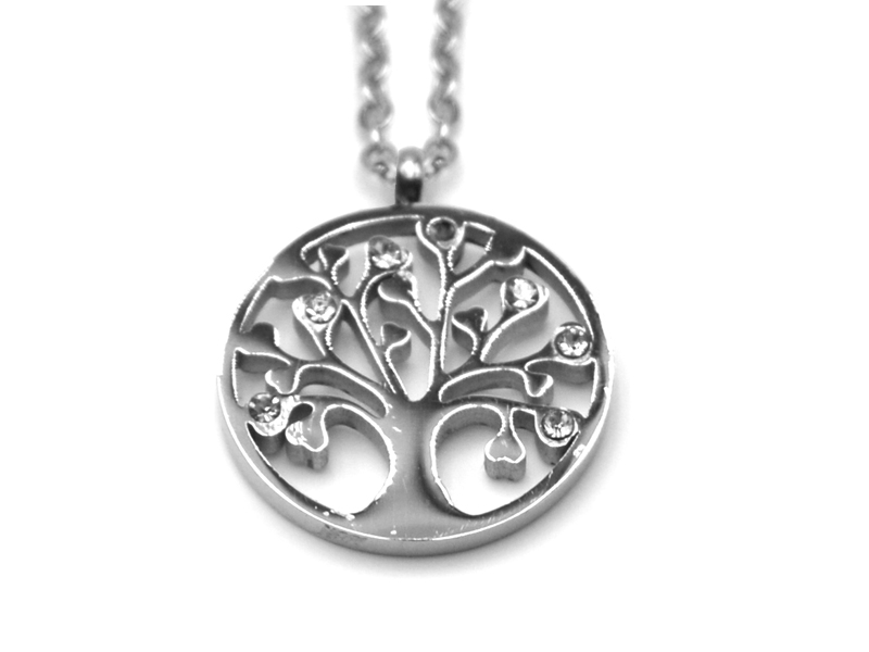 Edelstahlkette Baum des Lebens (45cm+5cm)