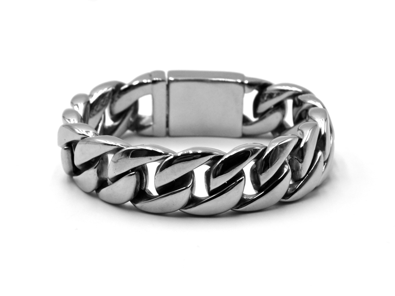 Edelstahlpanzerarmband (20,5cm) poliert