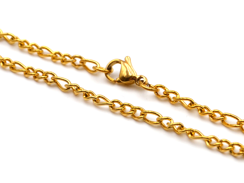 Edelstahlkette (50cm) (gold)