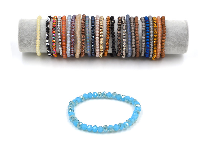 Glassteinenarmband (farblich sortiert)