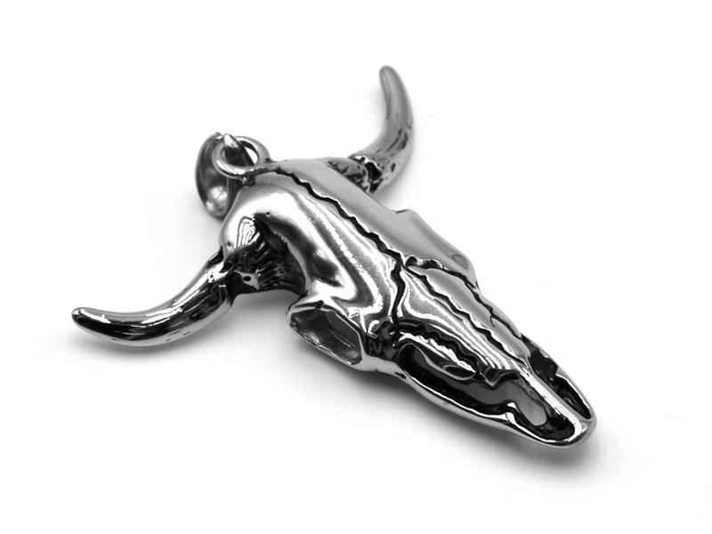 Edelstahlanhänger "Büffelkopf"