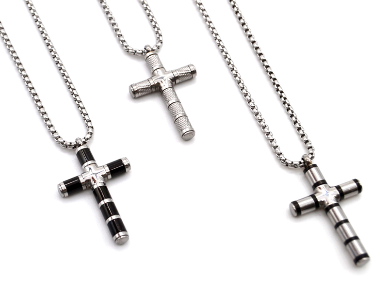 Edelstahlkette mit Kreuz