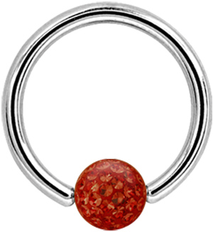 BALL CLOSURE RING W. EPOXY COVERED CRYSTAL BALLS 4MM