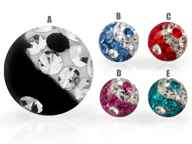 EPOXY COVERED CRYSTAL BALLS (MEDIUM 8MM YING YANG)