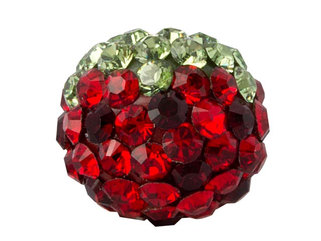 JEWELLED CRYSTAL BALLS (8MM STRAWBERRY) WITHOUT EPOXY