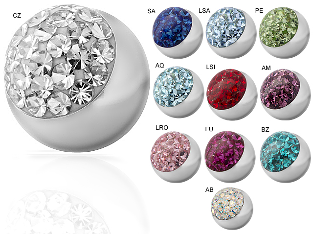 SS316L JEWELLED CRYSTAL BALLS