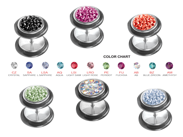 CRYSTAL FAKE PLUGS (10MM)
