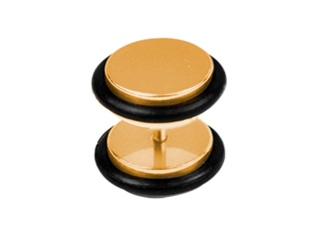SS316L GOLD PVD STEEL FAKE PLUGS