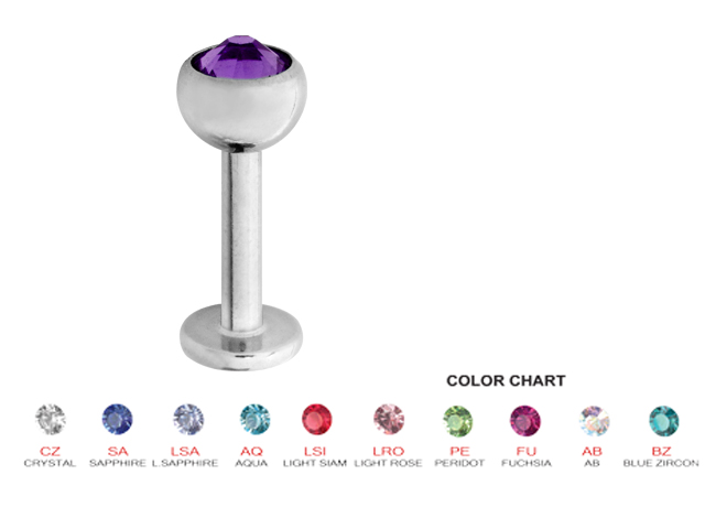 LABRET W. JEWELLED BALL