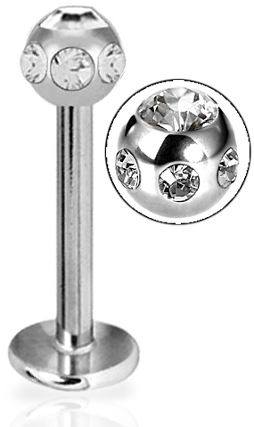 MICRO LABRET W. TIFFANY BALL