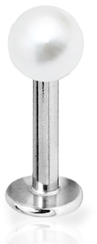 SYNTHETIC PEARL BALL MICRO LABRET