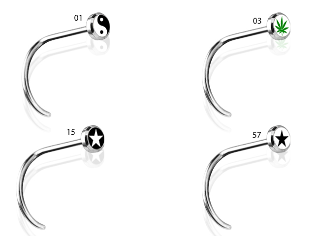SS316L CURVED PICTURE NOSESTUDS