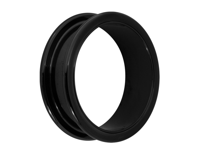 SS316L BLACK STEEL FLESH TUNNELS (ROUND EDGES)