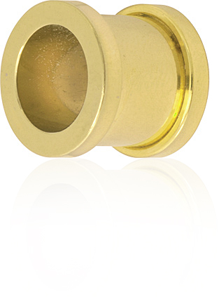 SS316L GOLD PVD STEEL FLESH TUNNELS