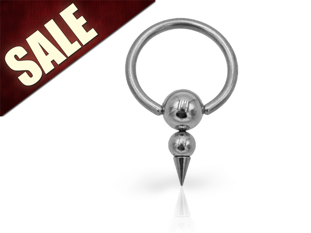 SS316L BALL CLOSURE RING WITH SPIKES
