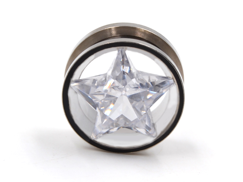 Plug mit Stern "Cubic Zirkonia"