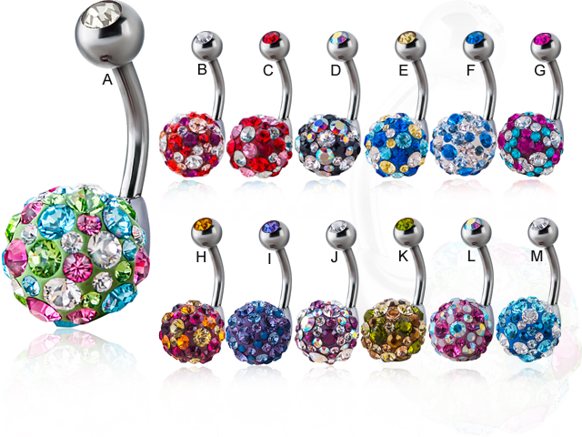 TITANIUM SWAROVSKI CRYSTAL SPHERE BANANA