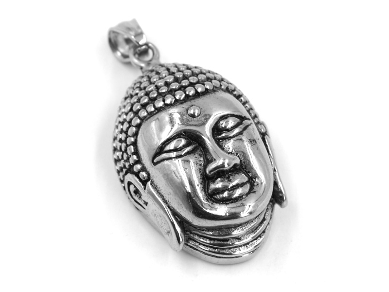 Edelstahlanhänger "Buddahkopf"
