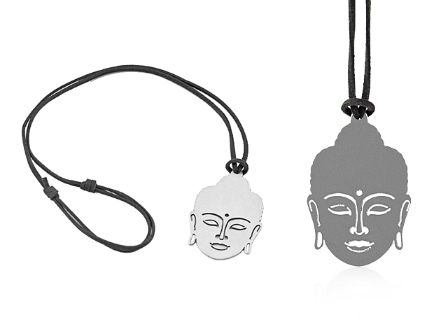 Kette "Buddha" mit Edelstahlanhänger