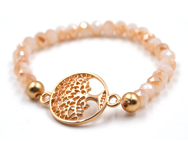 Glassteinarmband "Baum des Lebens" (17cm)