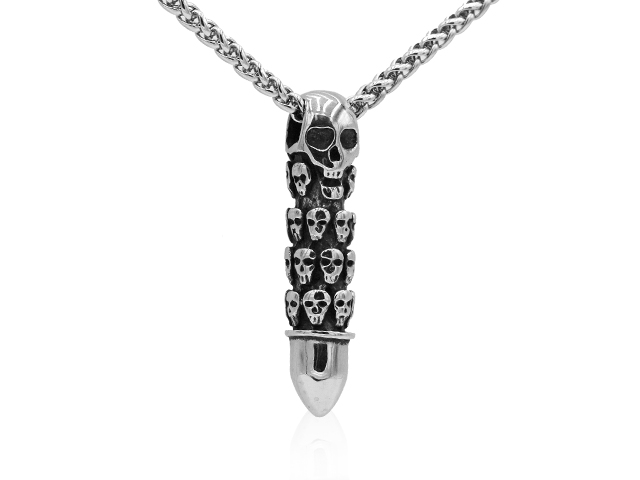 Edelstahlanhänger "Totenkopfsäule"