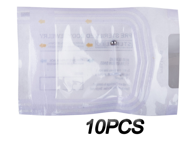 STERILIZED BIOPLAST® LABRET W. TITANIUM BALL (10PC/PACK)