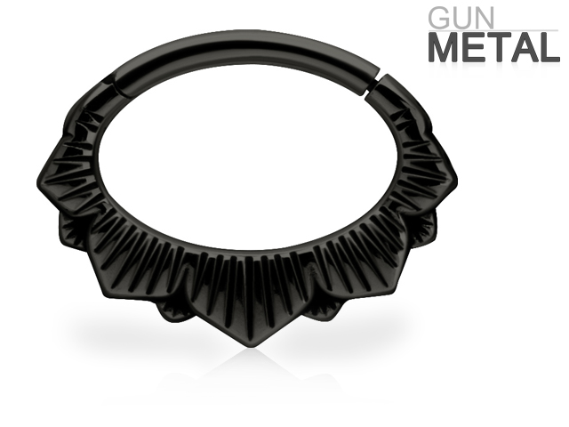 GUNMETAL PVD HINGED SEPTUM AND DAITH CLICKER