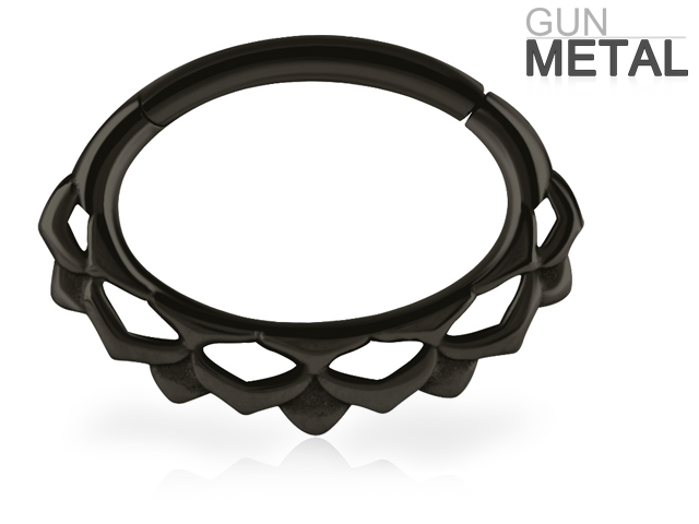 GUNMETAL PVD HINGED SEPTUM AND DAITH CLICKER