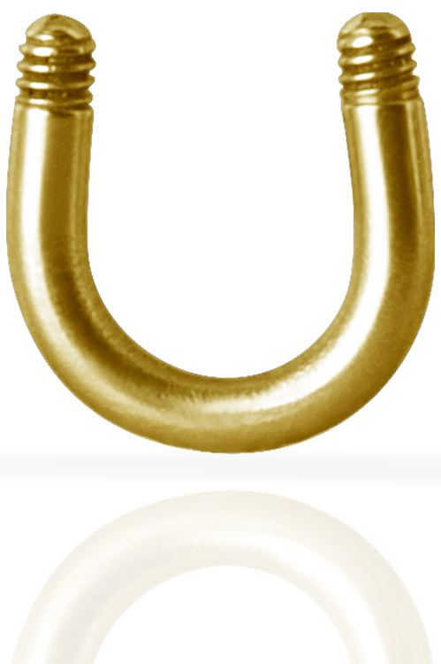 GOLD PVD SS316L MICRO U SHAPE BARBELL PINS