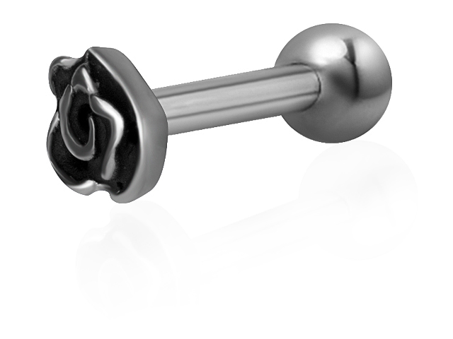 SS316L ONE SIDE INT. THREADED MICRO BARBELLS (ROSE) (0.8mm INT.)