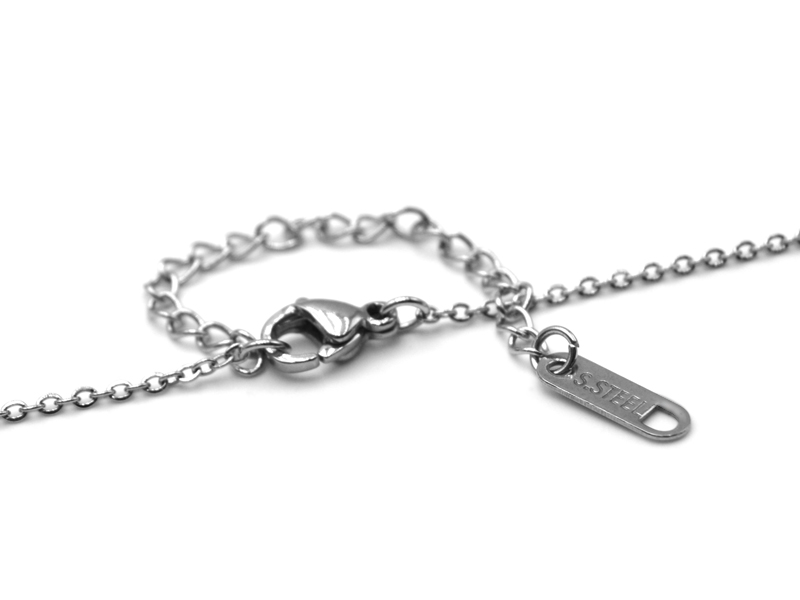 Edelstahlkette Mond und Stern (45cm+5cm)