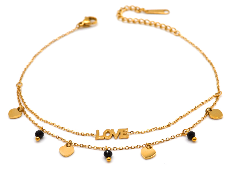 Edelstahlfussketten Love