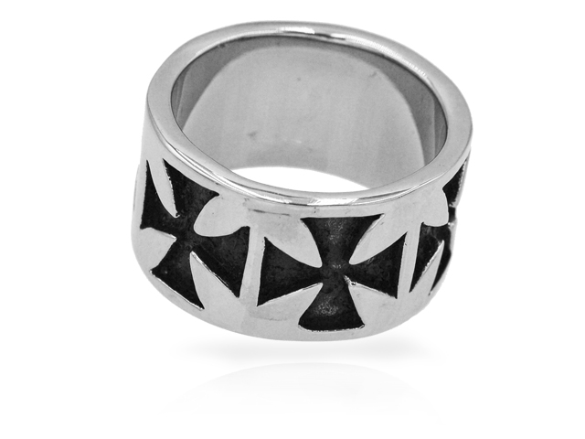 Edelstahlring "Iron Cross"