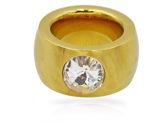 Edelstahlring "PVD Gold"
