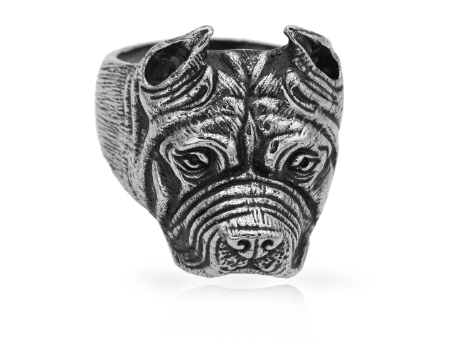 Edelstahlring "Bulldogge"