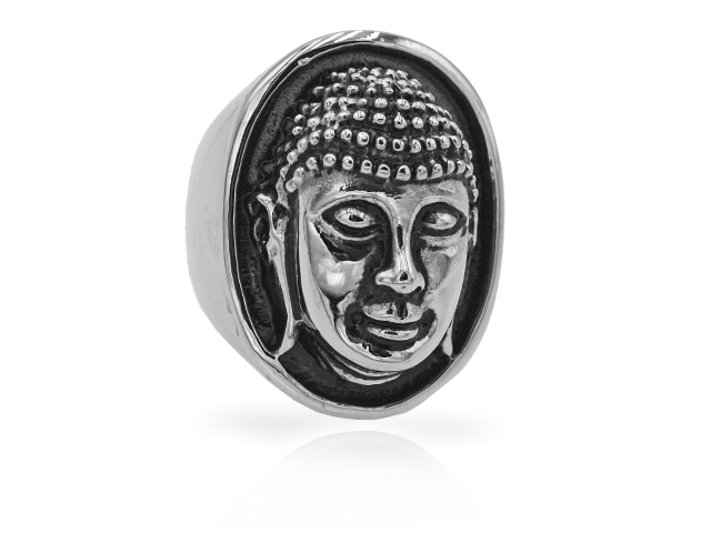 Edelstahlring "Buddha"